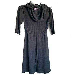 take out Black Short Sleeve Sweater Cowl Neck Dress size Large